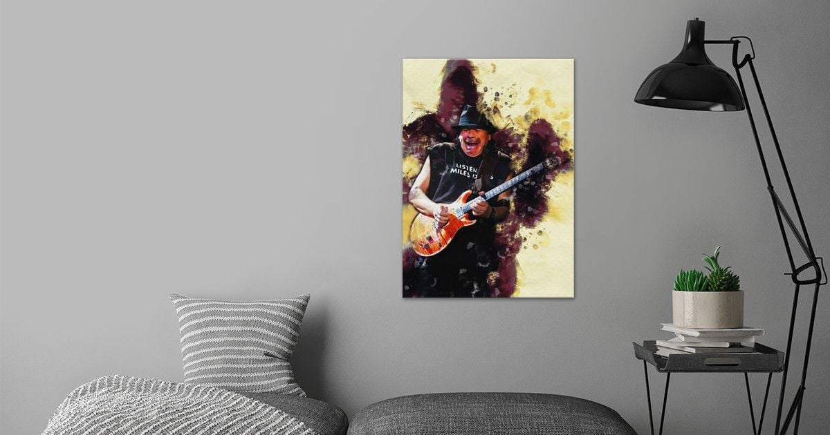 Smudge Carlos Santana Jazz Poster By The Poster Displate