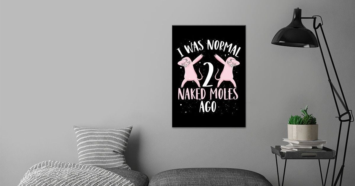 Two Dab Naked Moles Poster By Bemi Displate