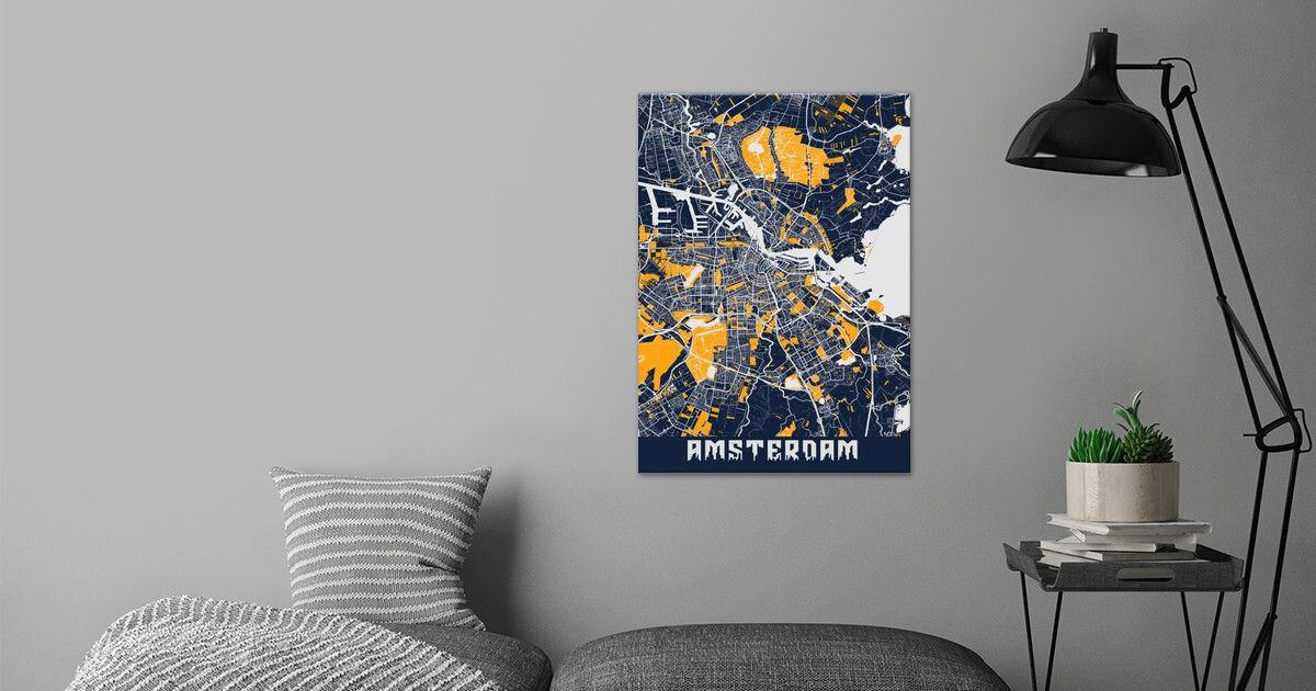 Amsterdam Map Poster By Mccyle Khan Displate