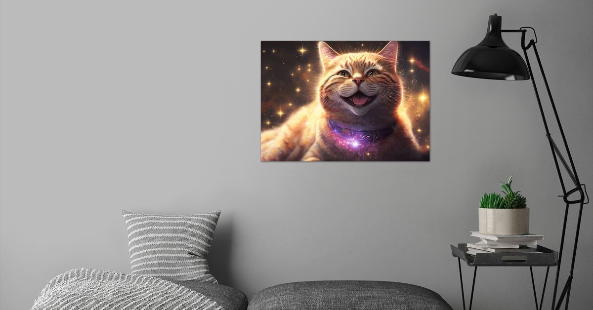 Cosmic Space Cat Poster By Bailey Dheath Displate