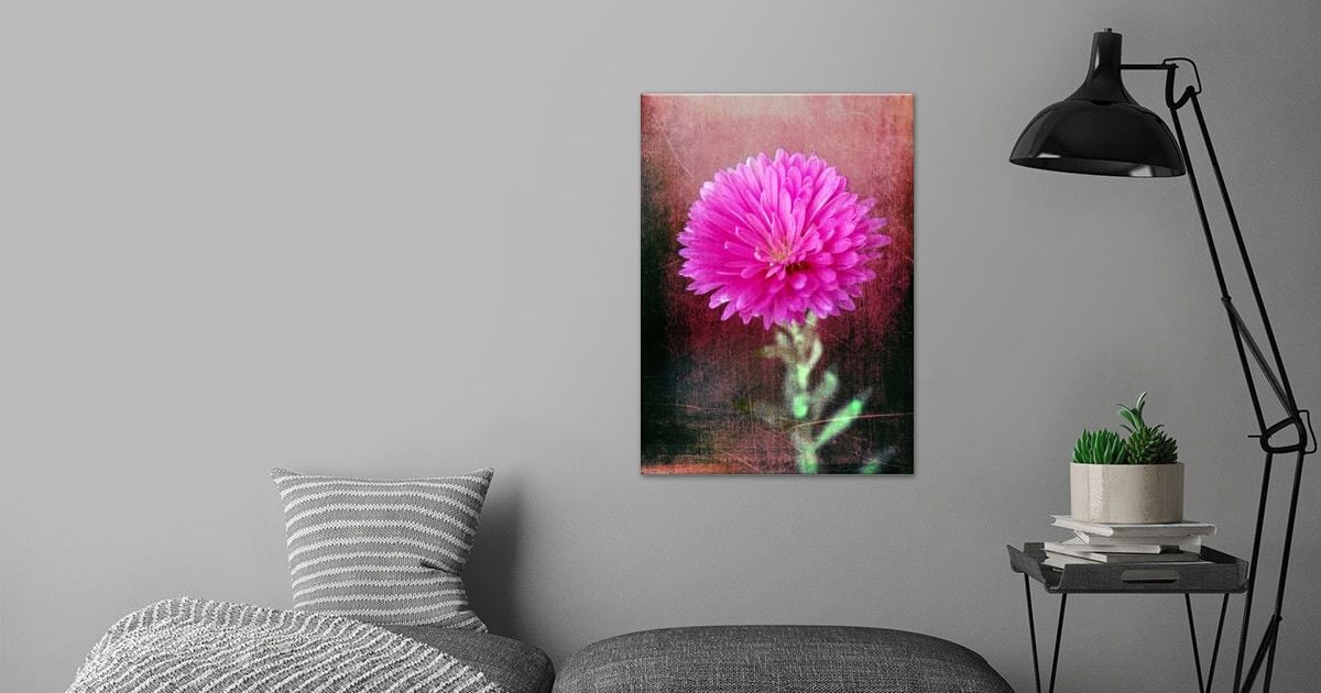 'asters bloom with vintage' Poster by Roswitha Lorz | Displate