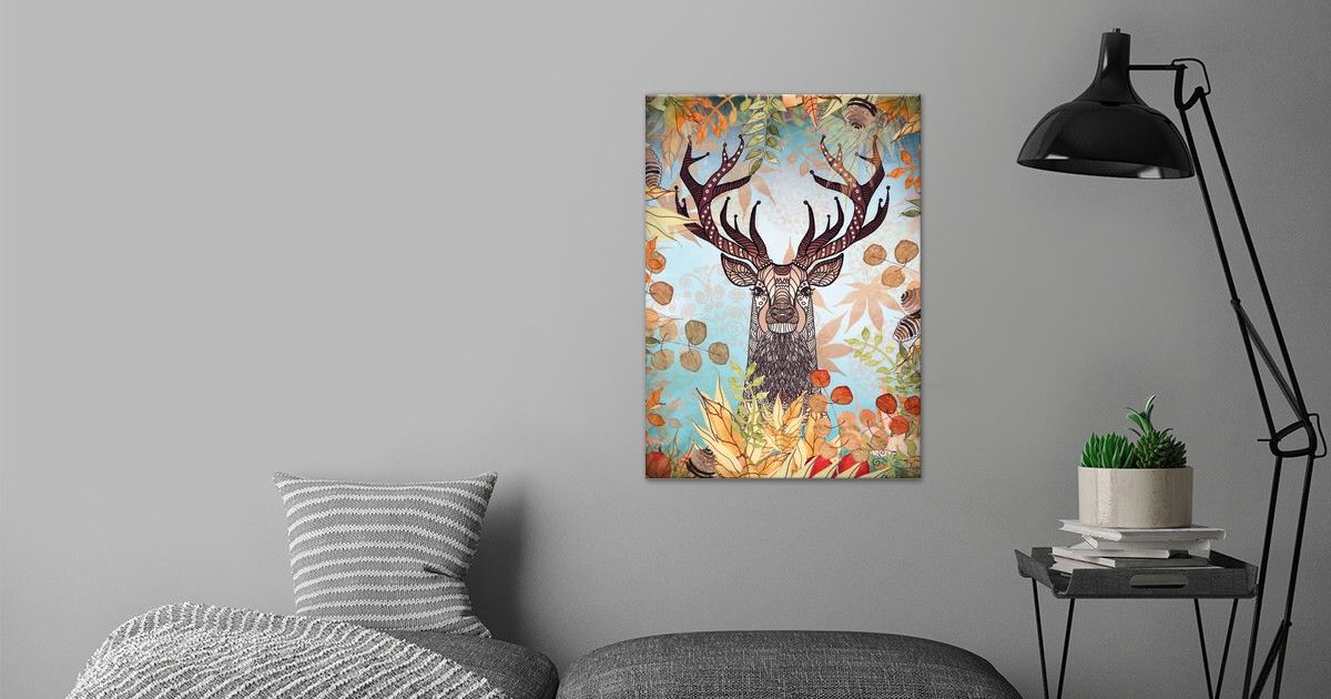 'AUTUMN STAG' Poster by Monika Strigel® | Displate