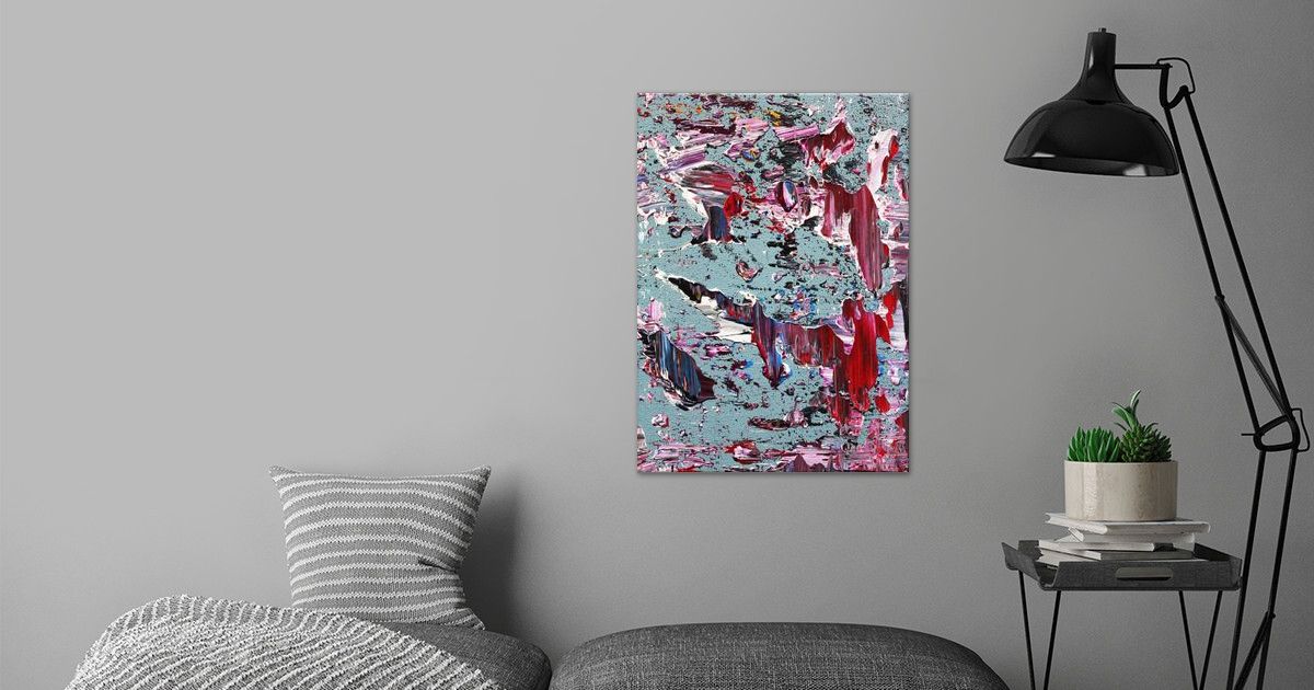 'Detail “plate” of my original abstract painting: kyan ... ' Poster by ...