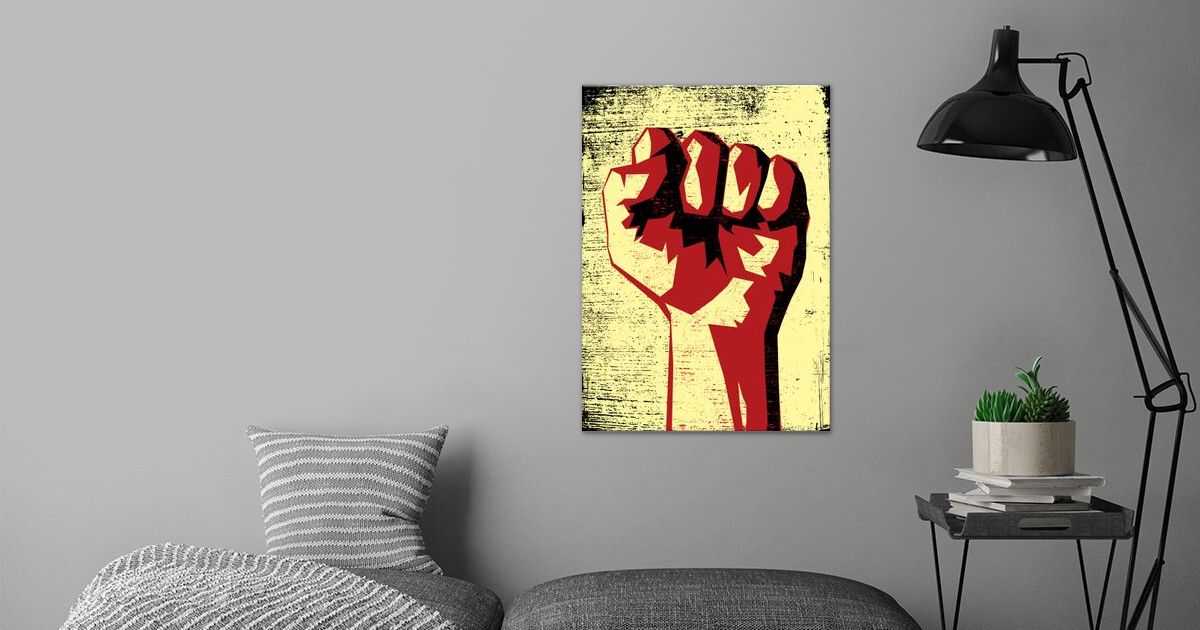 'Revolution!!! Raised Fist!' Poster By Denis Marsili | Displate