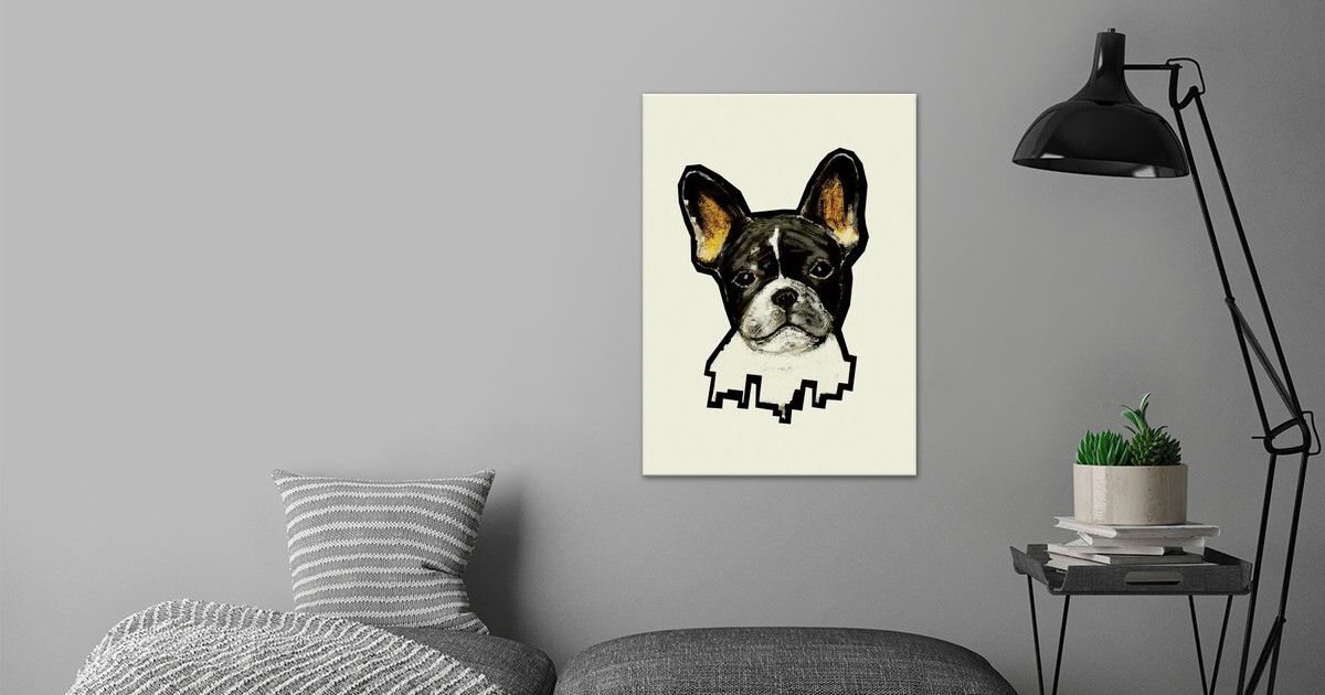 'French Bulldog' Metal Poster Print - Det Tidkun | Displate