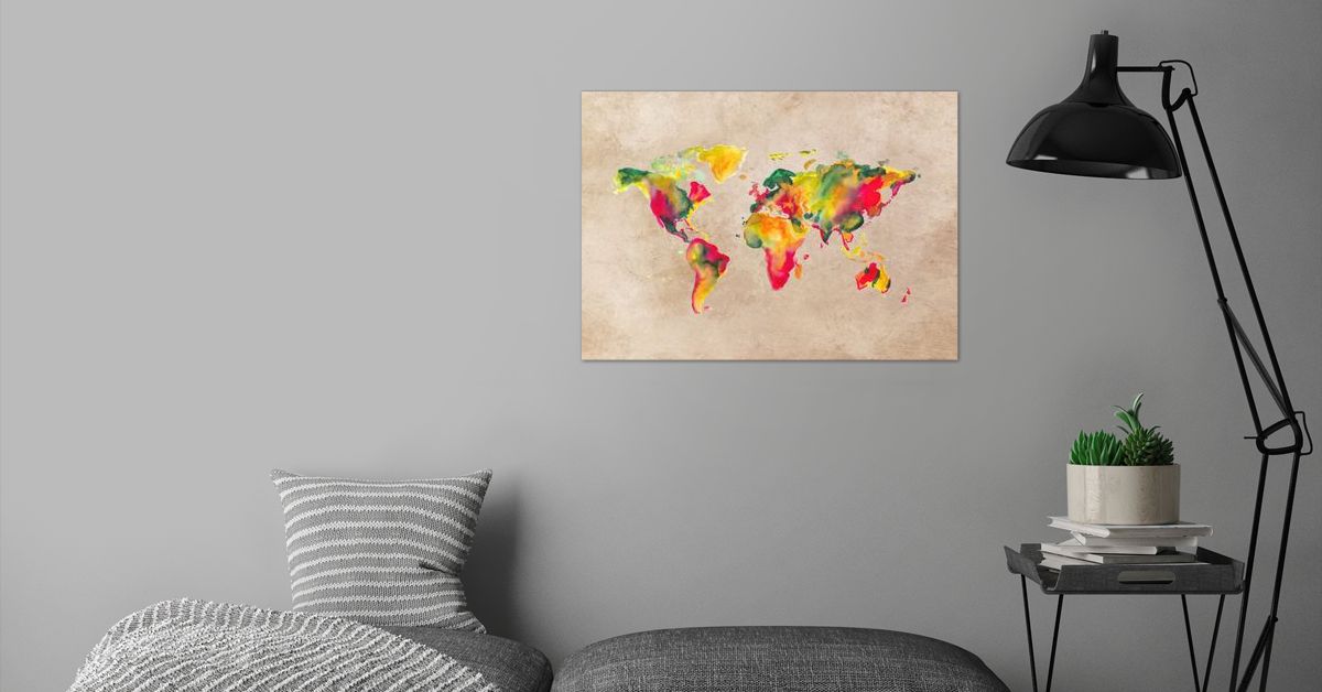 'World Map 2026' Poster by Justyna Jaszke Displate