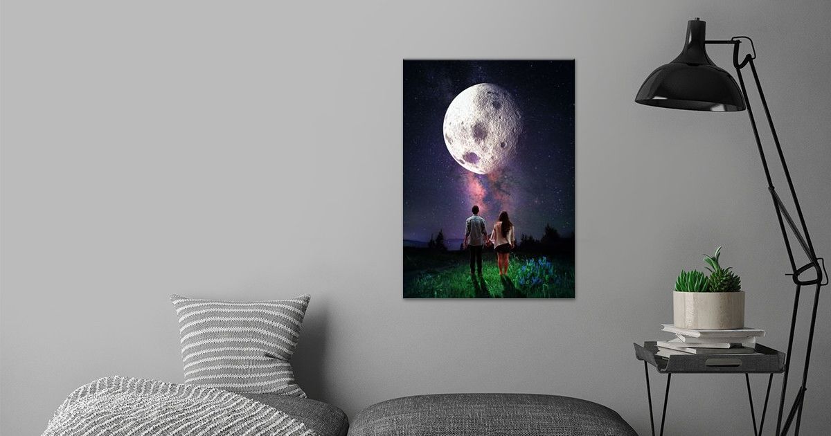 Under The Same Moon Poster By Seam Less Displate