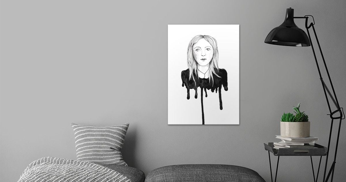 'Blond dripping girl ' Poster by Bianca Wisseloo | Displate