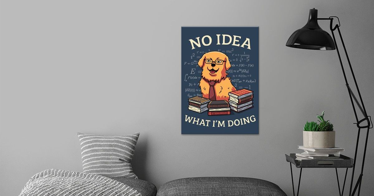'Math Golden Retriever Dog' Poster by Paloma Latorre | Displate