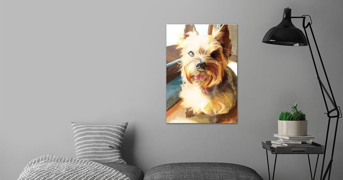 'yorkie portrait' Poster by Aleksandra Pieniążek | Displate