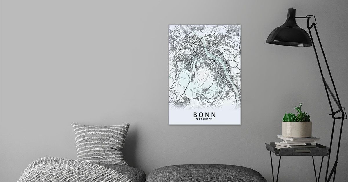 Bonn Germany City Map Poster By City Map Art Prints Displate