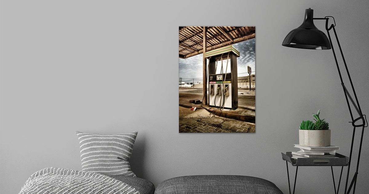 'Gas Station' Poster by Marco Moroni Displate