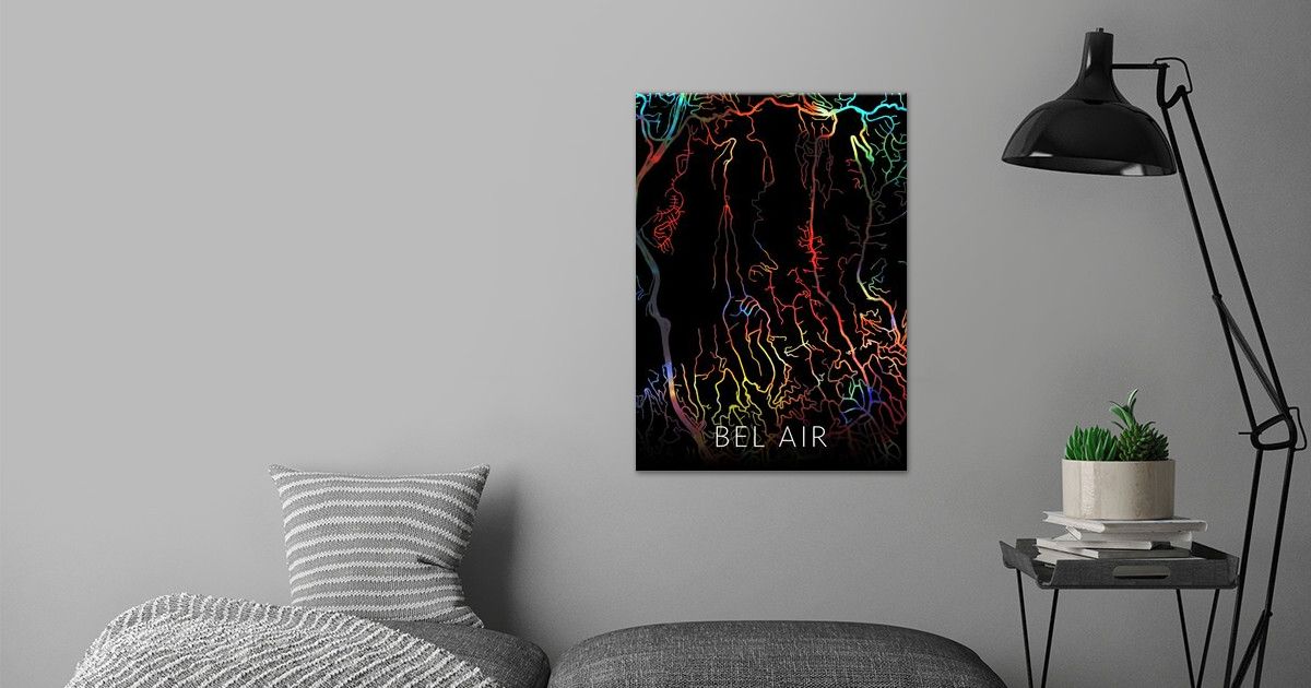 'Bel Air California Map' Poster by Design Turnpike Displate