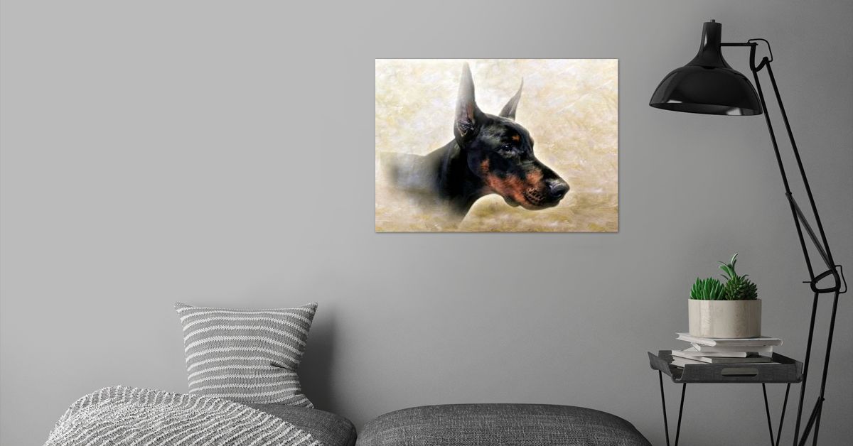 'Beautiful Doberman' Poster by Irina Potemkina | Displate