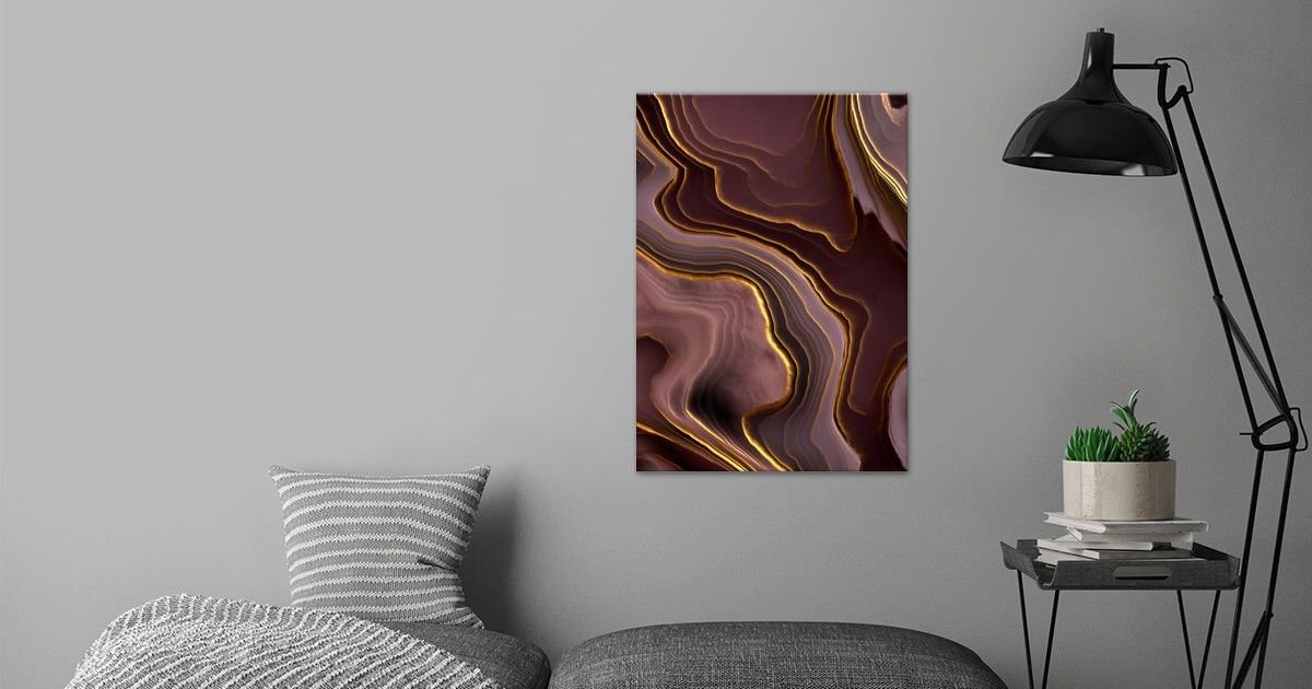 'mauve Agate Abstract' Poster By Spacefrog Designs 