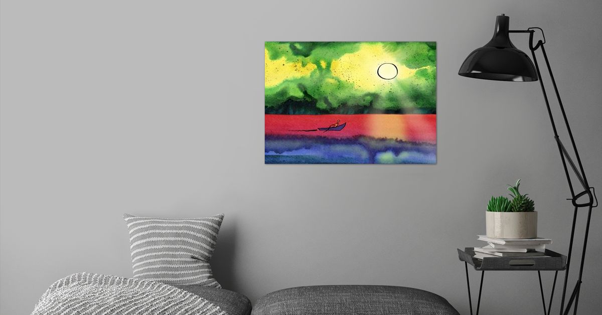'Fishing Boat On The Sea 04' Poster by Victor Chaika | Displate