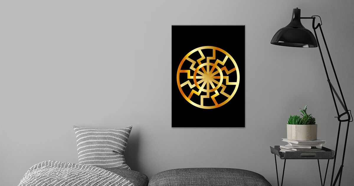 Black Sun Symbol In Gold Poster By Shawlin I Displate 