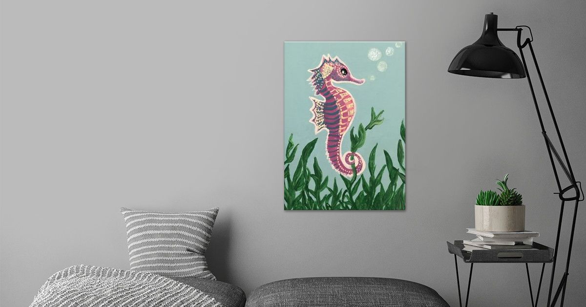 'Playful Seahorse' Poster by Ashton den Dekker | Displate