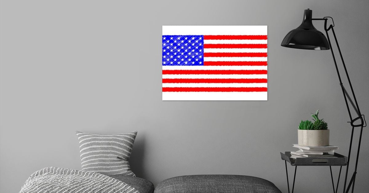 'USA Stars and Stripes Flag' Poster by HomeStead Digital | Displate