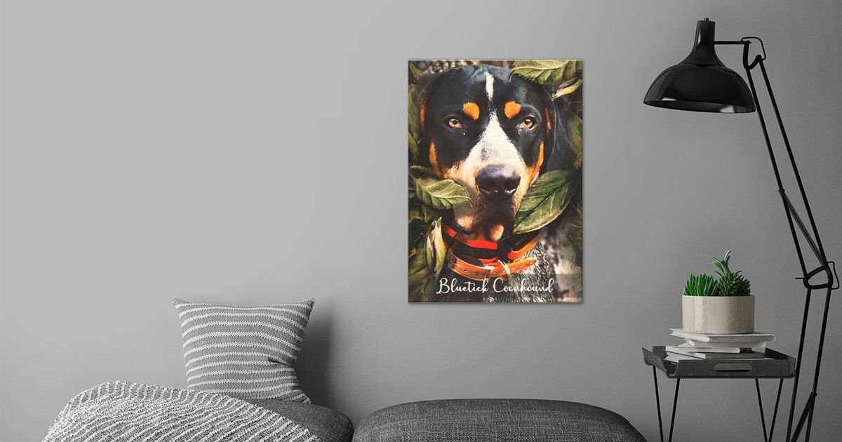 'Bluetick Coonhound' Poster by Mito Vute | Displate