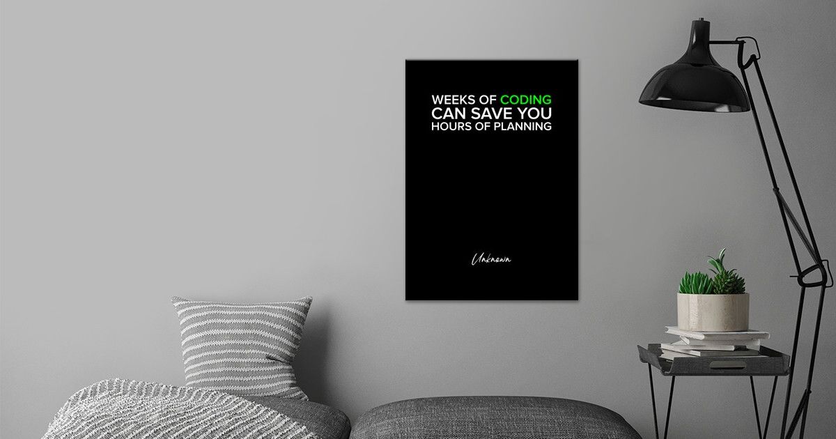 'Coding Quote' Poster by Quoteey | Displate