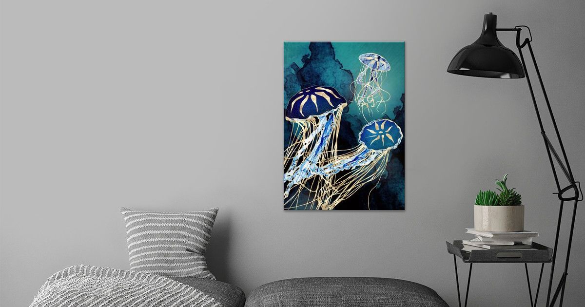 'Metallic Jellyfish III' Poster by SpaceFrog Designs | Displate