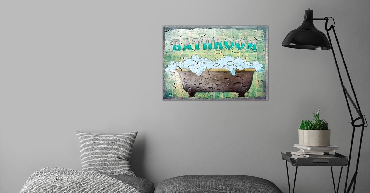 Bathroom Vintage Poster By Huzro Design Displate   953ec9d16122921f56cd291f61c44138 95442a53ded042cb4b3a9a50416e7dd7 