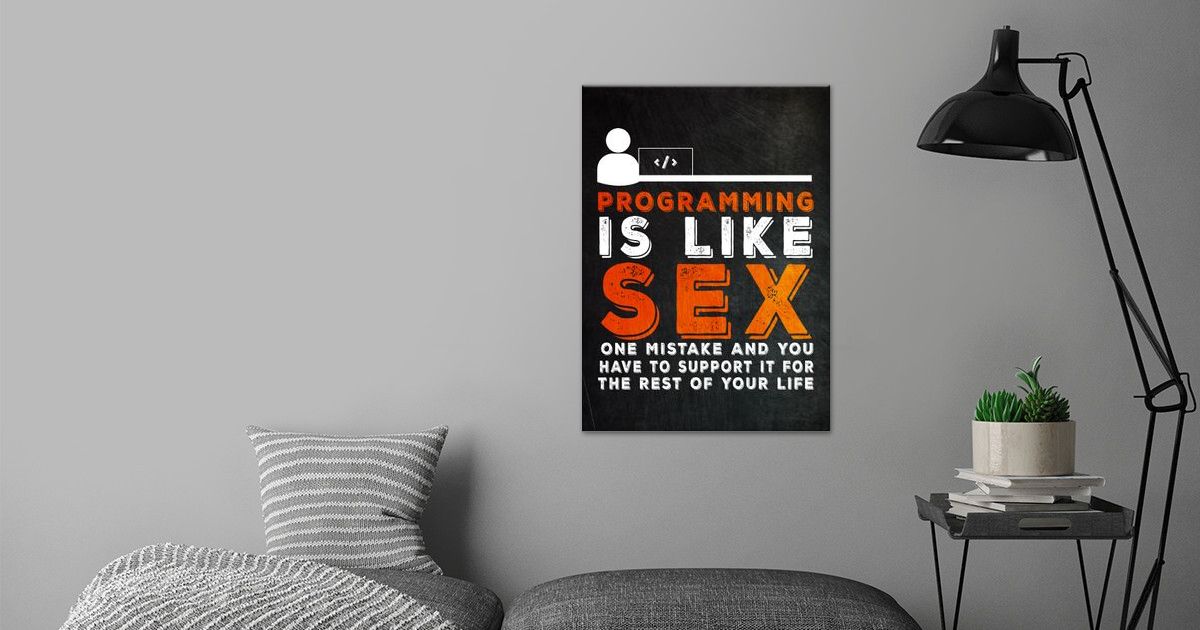 Programming Is Like Sex Poster By Posterworld Displate 6655