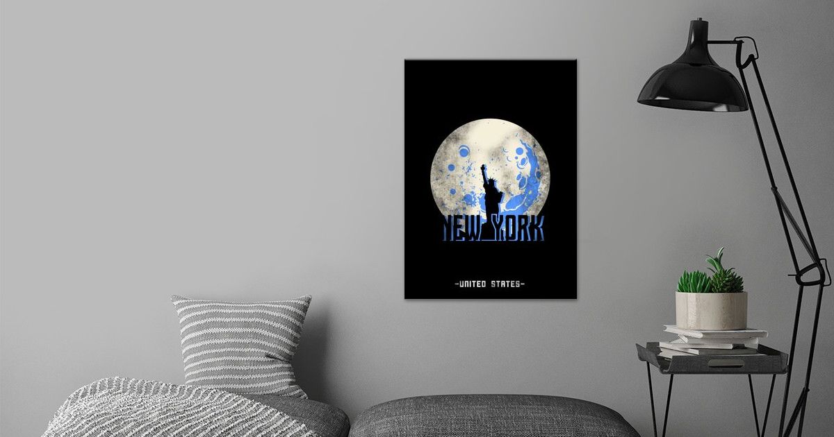 'Full Moon NEW YORK' Poster by GTeam Arts | Displate