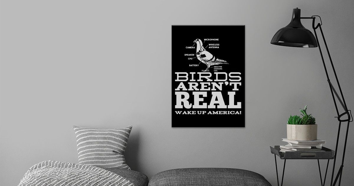 'Birds Arent Real' Poster by Marcel Ahrens | Displate