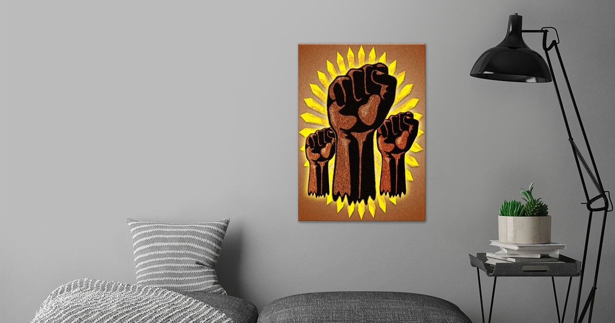 'Black Power Raised Fists' Poster by Bluedarkat Lem | Displate