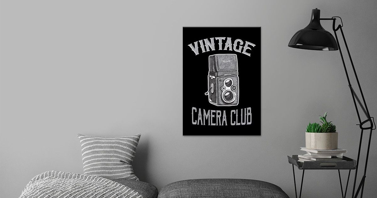 'Vintage Camera Club' Poster by Foxxy Merch Displate