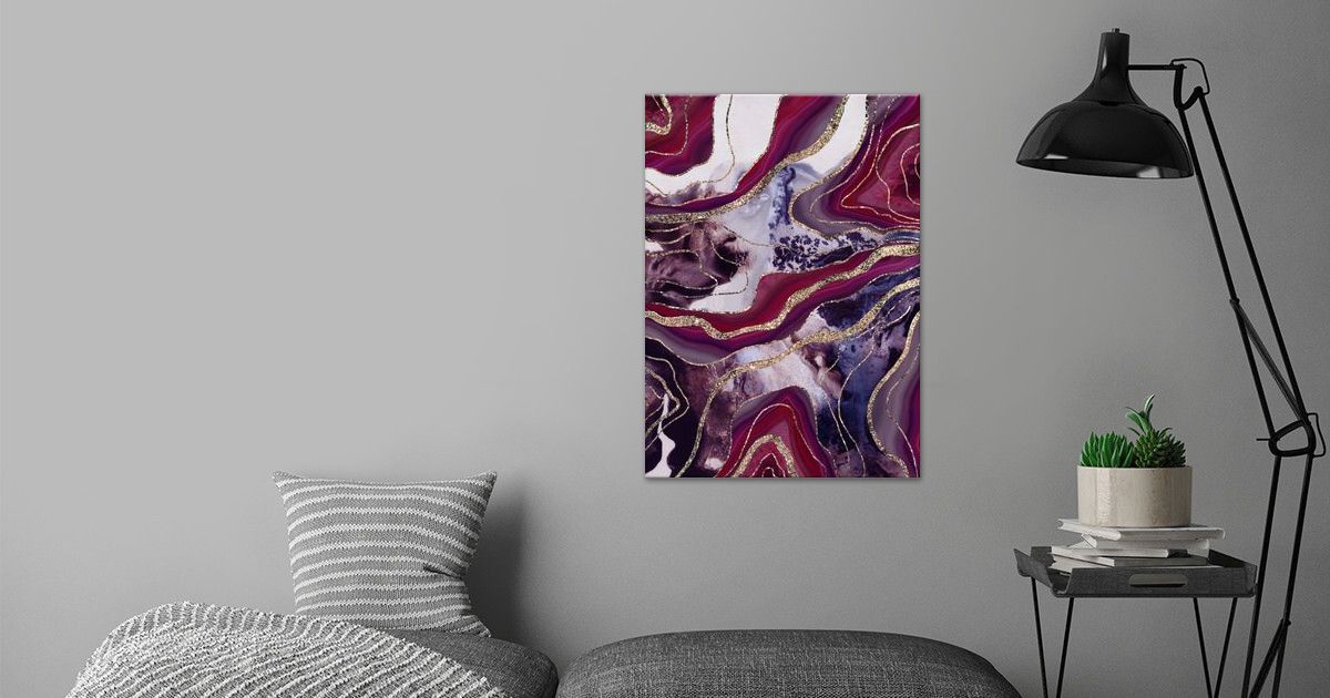 'Liquid Marble Agate 10' Metal Poster - Anita's & Bella's Art | Displate