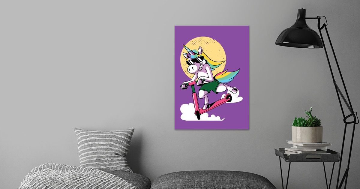 'Rebel Unicorn' Poster by MrColorUp | Displate