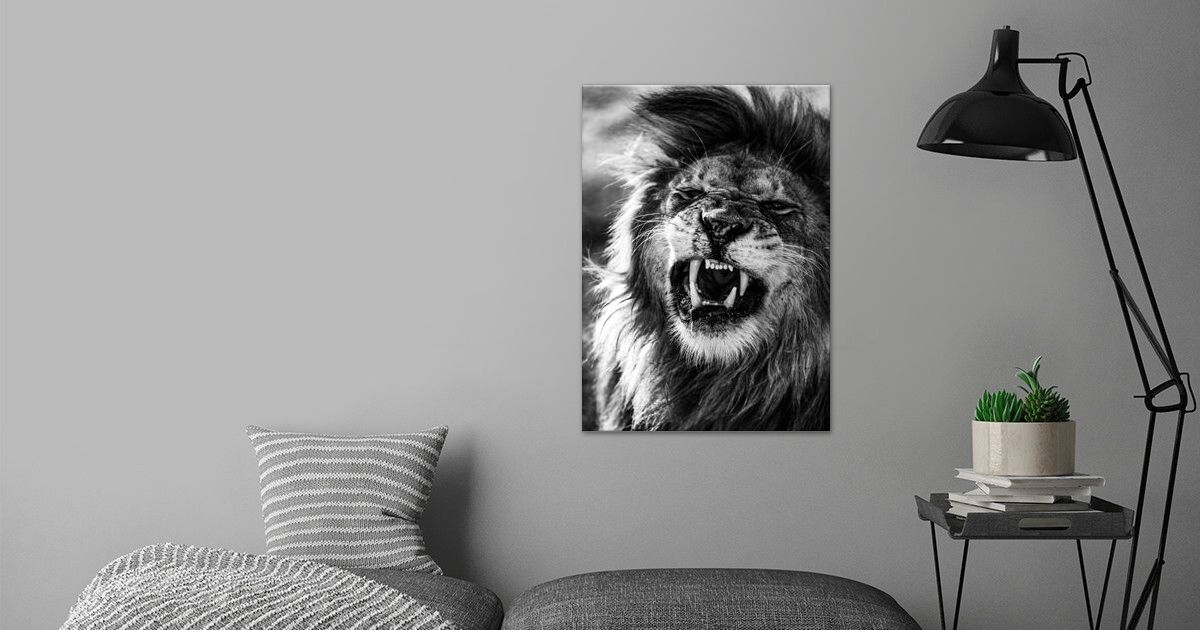 'Angry Lion Face' Poster by Maltos | Displate