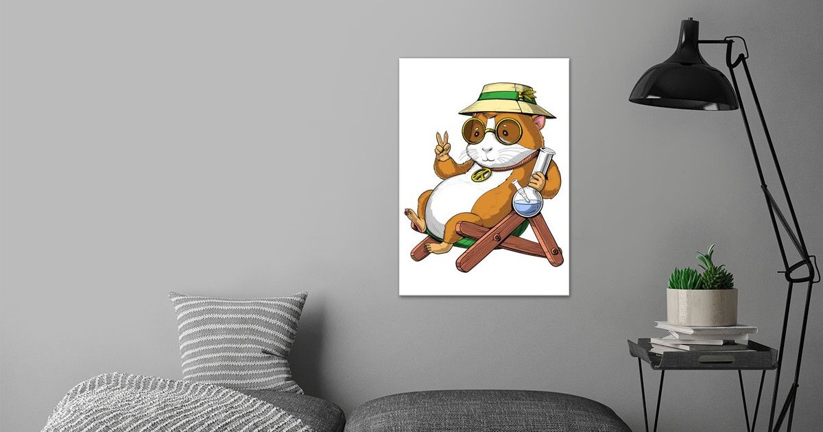 'Guinea Pig Smoking Weed' Poster by Psychonautica Displate