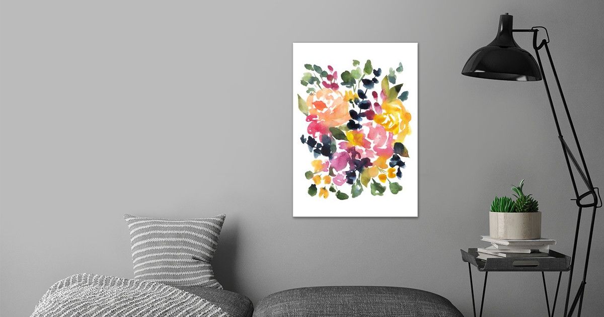 'Abstract Flowers 9' Poster by Gush Art Studio | Displate