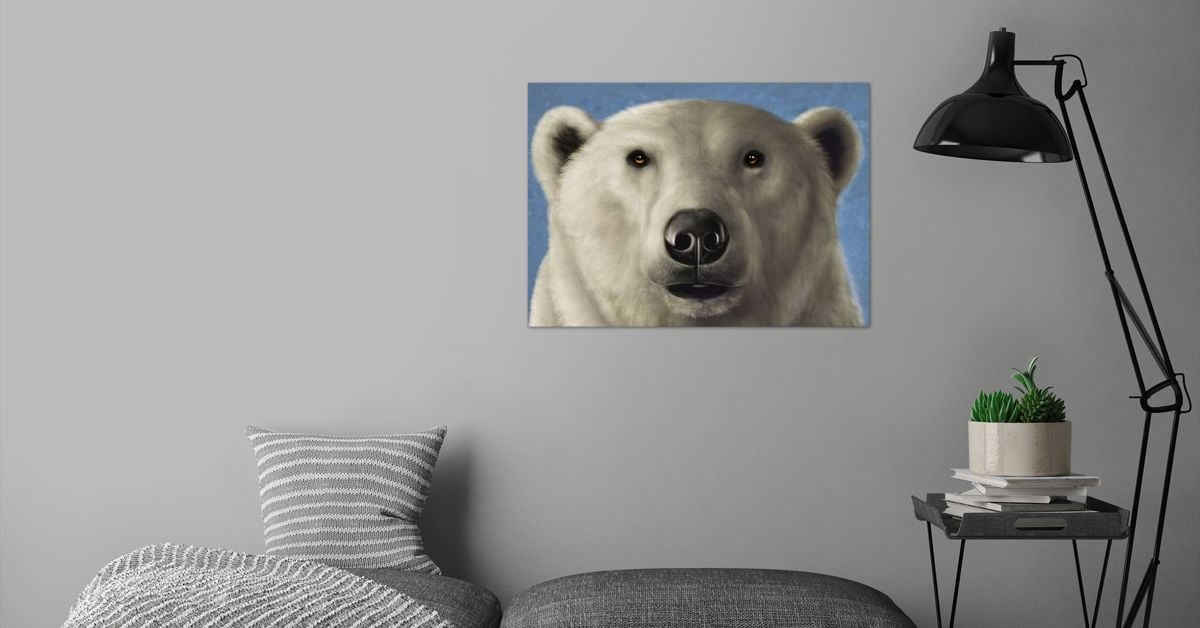 'Polar bear mugshot' Poster by Tessa Geniets | Displate