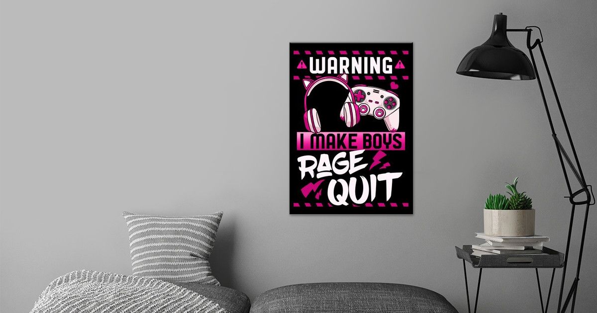 Gamer Girl Gaming Video Ga Poster By Blvckplate Displate