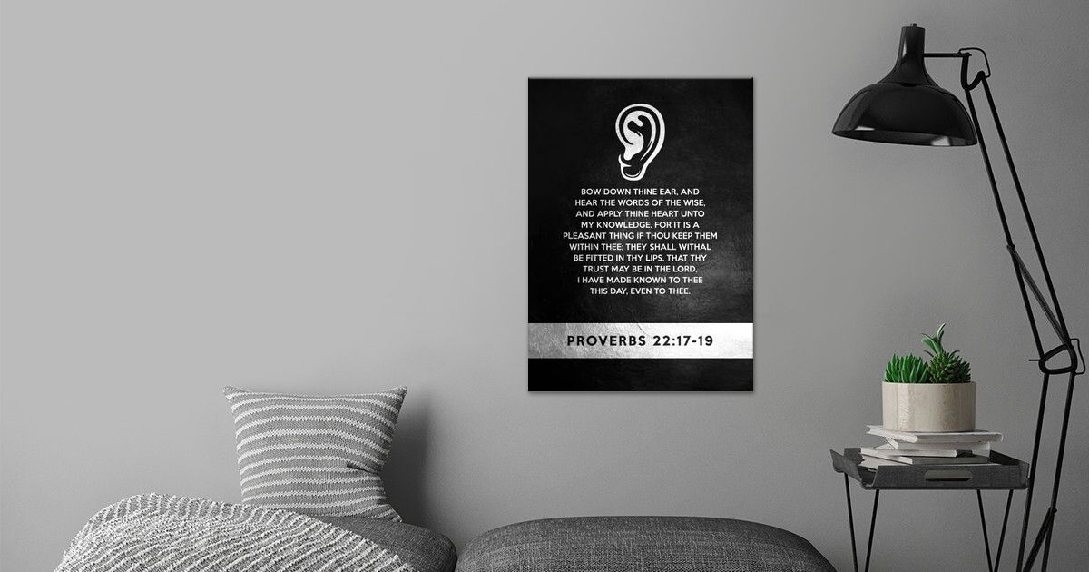  Proverbs 22 17 19 Poster By ABConcepts Displate