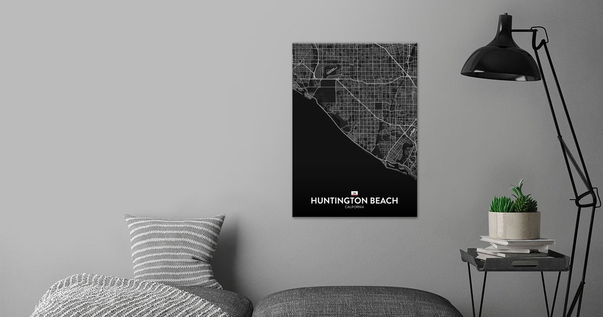 'Huntington Beach CA' Poster by IMR Designs | Displate