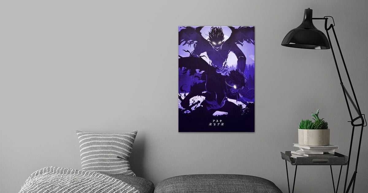 'Asta Black Clover' Poster by Demon Slayer Silhouette Anime Art | Displate