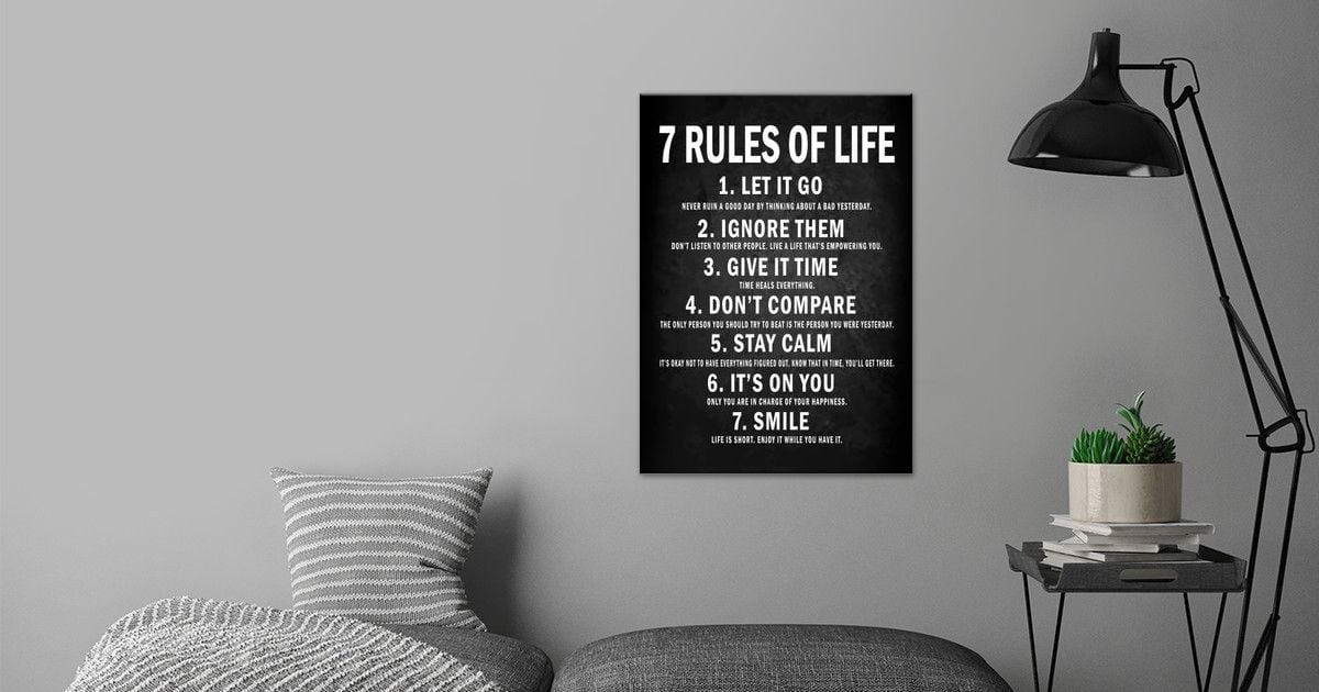 '7 Rules Of Life ' Poster By Nice Pictures 