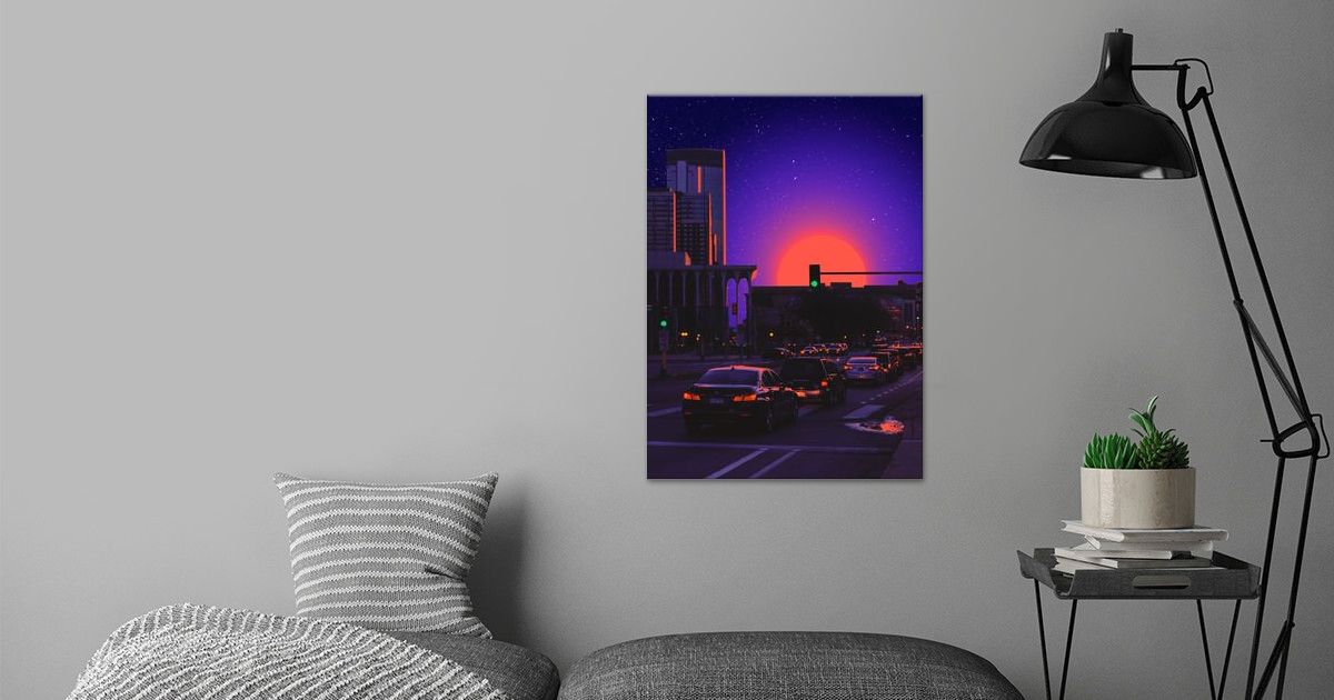 'Outrun City 2' Poster by Yagedan | Displate