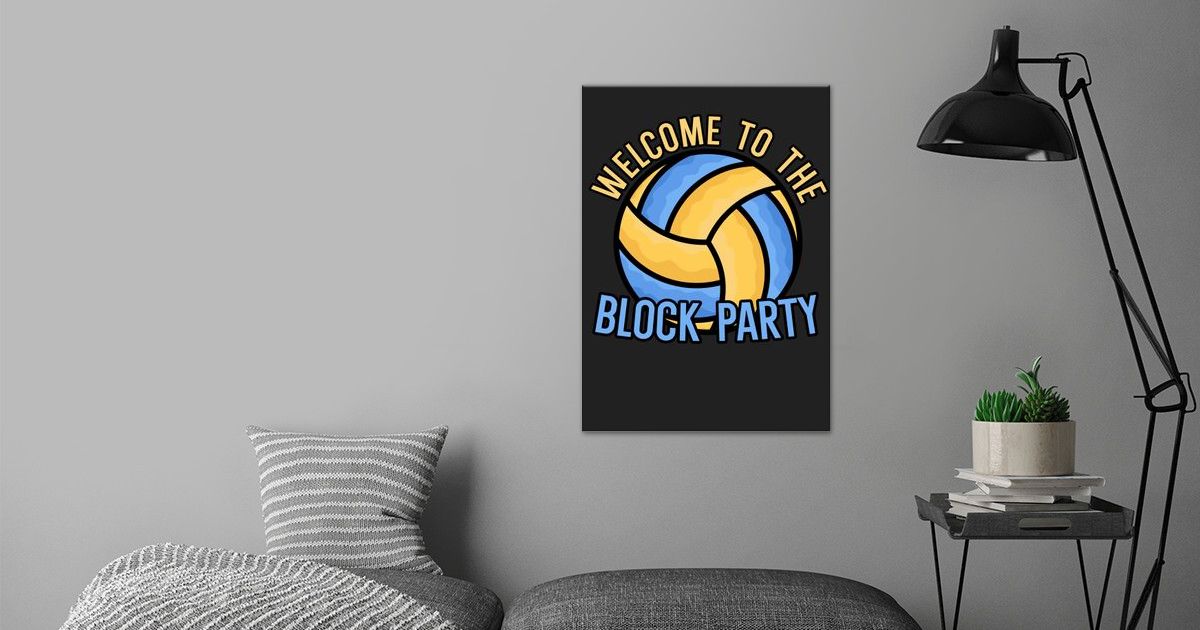 'Block Party Volleyball ' Poster by maxdesign Displate