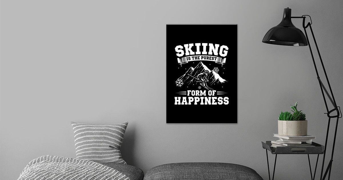'Skiing Sayings Apres Ski' Poster by TW Design Displate