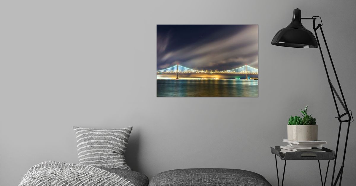 'Smoking Bay Bridge ' Poster by Jonathan Nguyen Displate