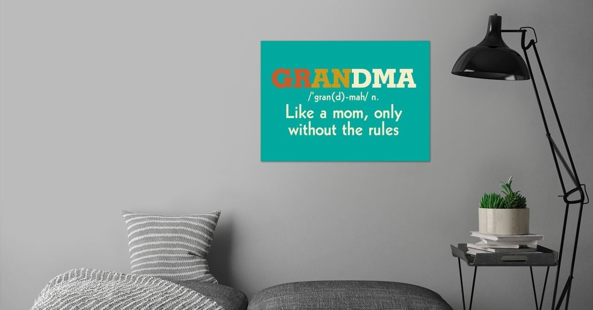 grandma-rules-color-teal-poster-by-jodotodesign-displate