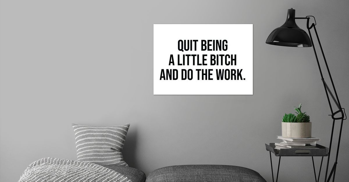 I Quit Being An Adventurer 'Stop Being A Little Bitch' Poster by chanmatthewchan | Displate