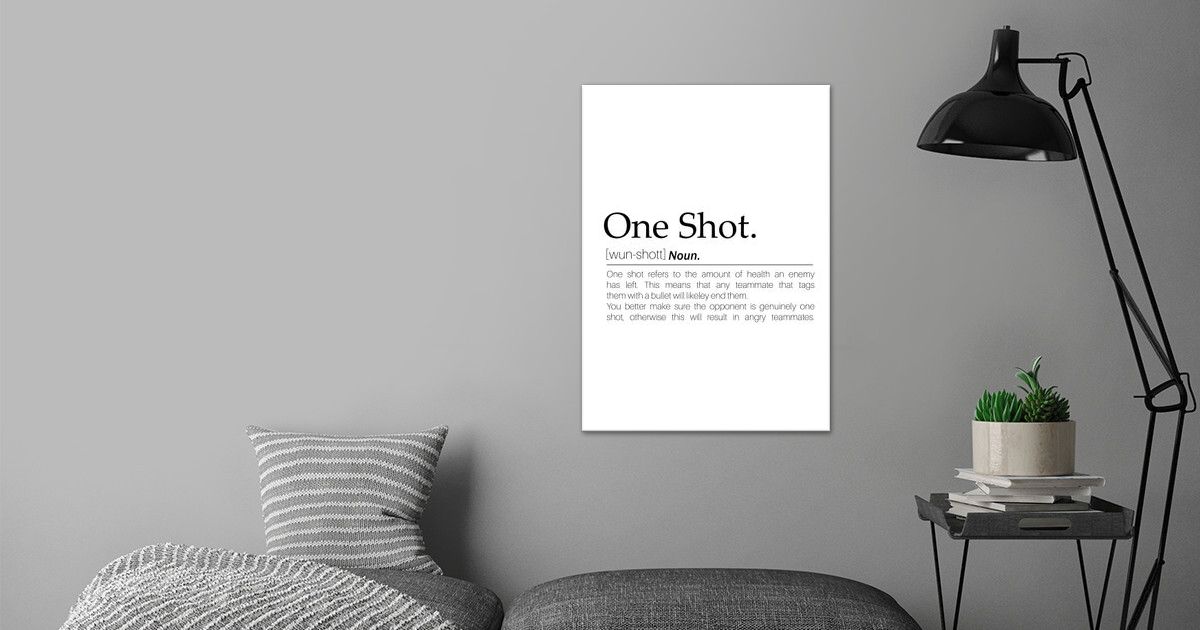  one shot meaning poster by designersen displate